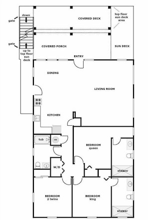 Floor plan - 2nd Wind - 2nd Row 3 BR Home - 2nd Floor Observation Deck (Surf City)