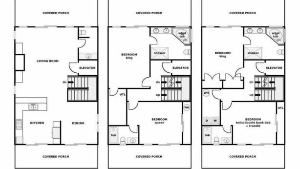 Floor plan - Soundside Sunsets - Gorgeous Home with Gorgeous Sound Views; 4 BR/4.5 Baths (Surf City)