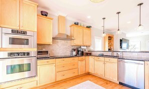Fridge, microwave, oven, stovetop - Soundside Sunsets - Gorgeous Home with Gorgeous Sound Views; 4 BR/4.5 Baths (Surf City)
