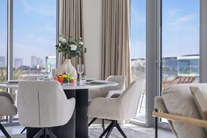 Apartment, Balcony, City View | Dining - Refined 2BR Apartment District One MBR (Dubai)