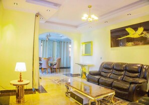 Living area - green haven apartment (Kigali)