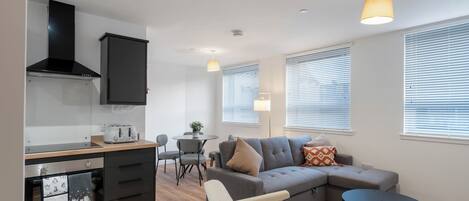 Comfort Apartment, 1 King Bed, Non Smoking | Living area