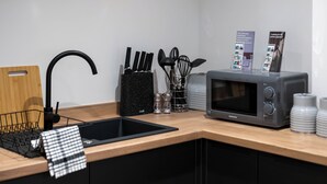 Leilighet – comfort, 1 kingsize-seng, ikke-røyk | Eget kjøkken | Brødrister og fryser
