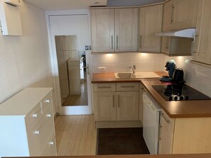 Fridge, microwave, stovetop, dishwasher - 2-Room Apartment with Terrace in Port Camargue (Port Camargue)