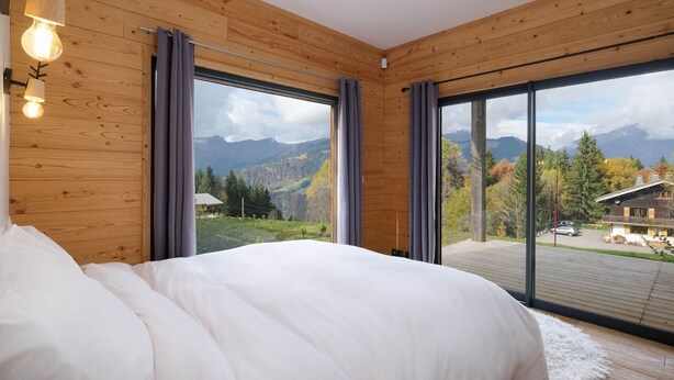 4 bedrooms, WiFi (free) - Chalet with panoramic view - 10 guests (Crest-Voland)