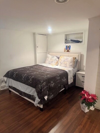 Tranquil 1- spacious studio with 1 Queen size bed & Queen Airbed in Quiet Elmont