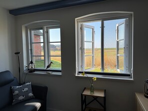 TV, DVD player, stereo - Apartment 'Graugans' with Private Terrace, Private Garden and Wi-Fi (Pellworm)