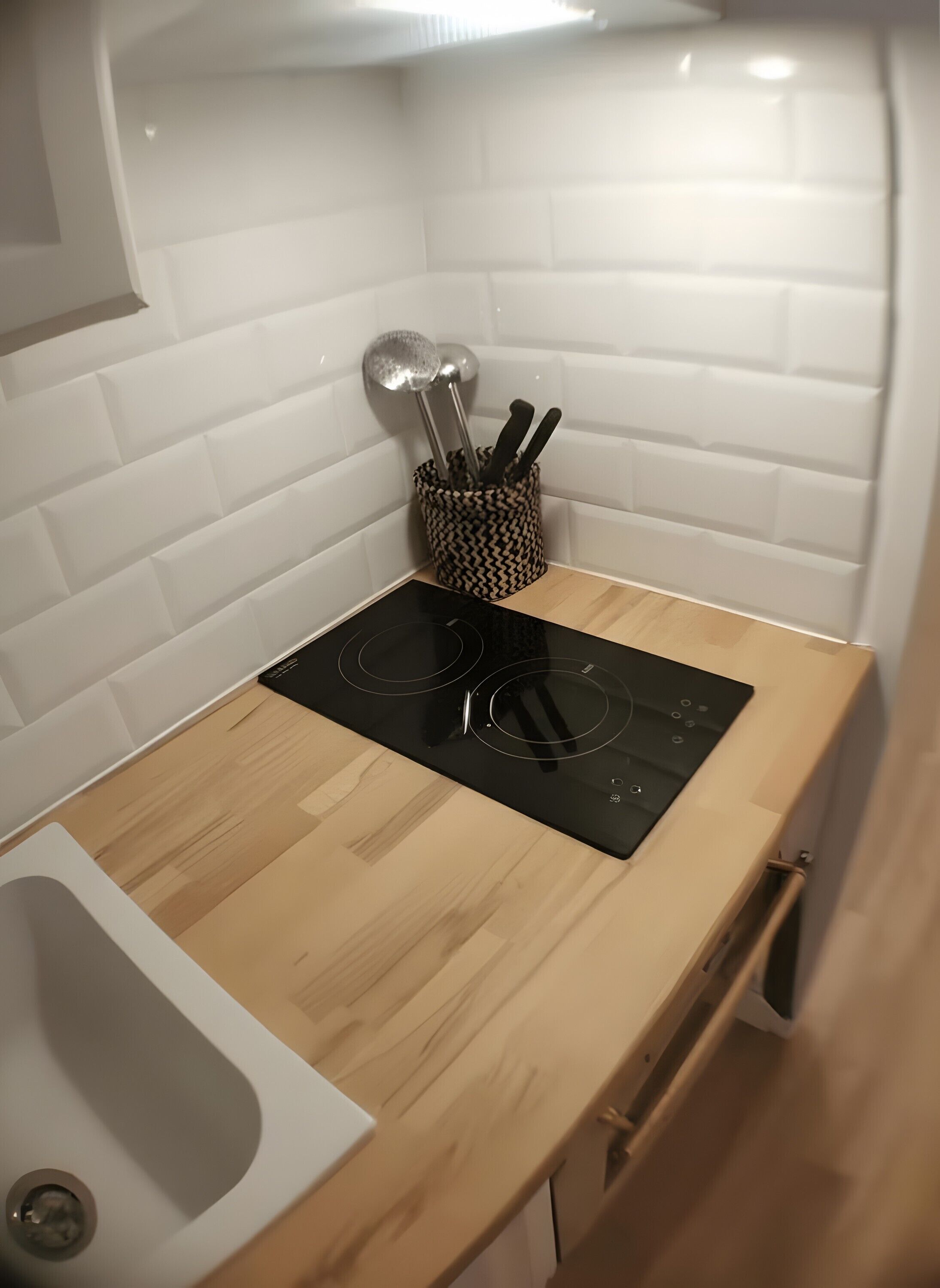 Refrigerador, microondas, horno, placa de cocina