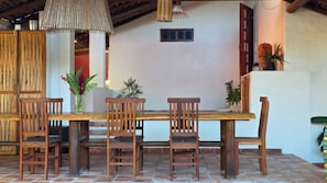 Outdoor dining - Casa Congéia Trancoso - 1.2km from the Quadrado (Trancoso)
