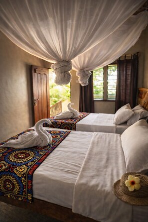 Habitació doble o amb dos llits individuals, balcó, vistes al jardí | Wifi gratuïta i roba de llit 