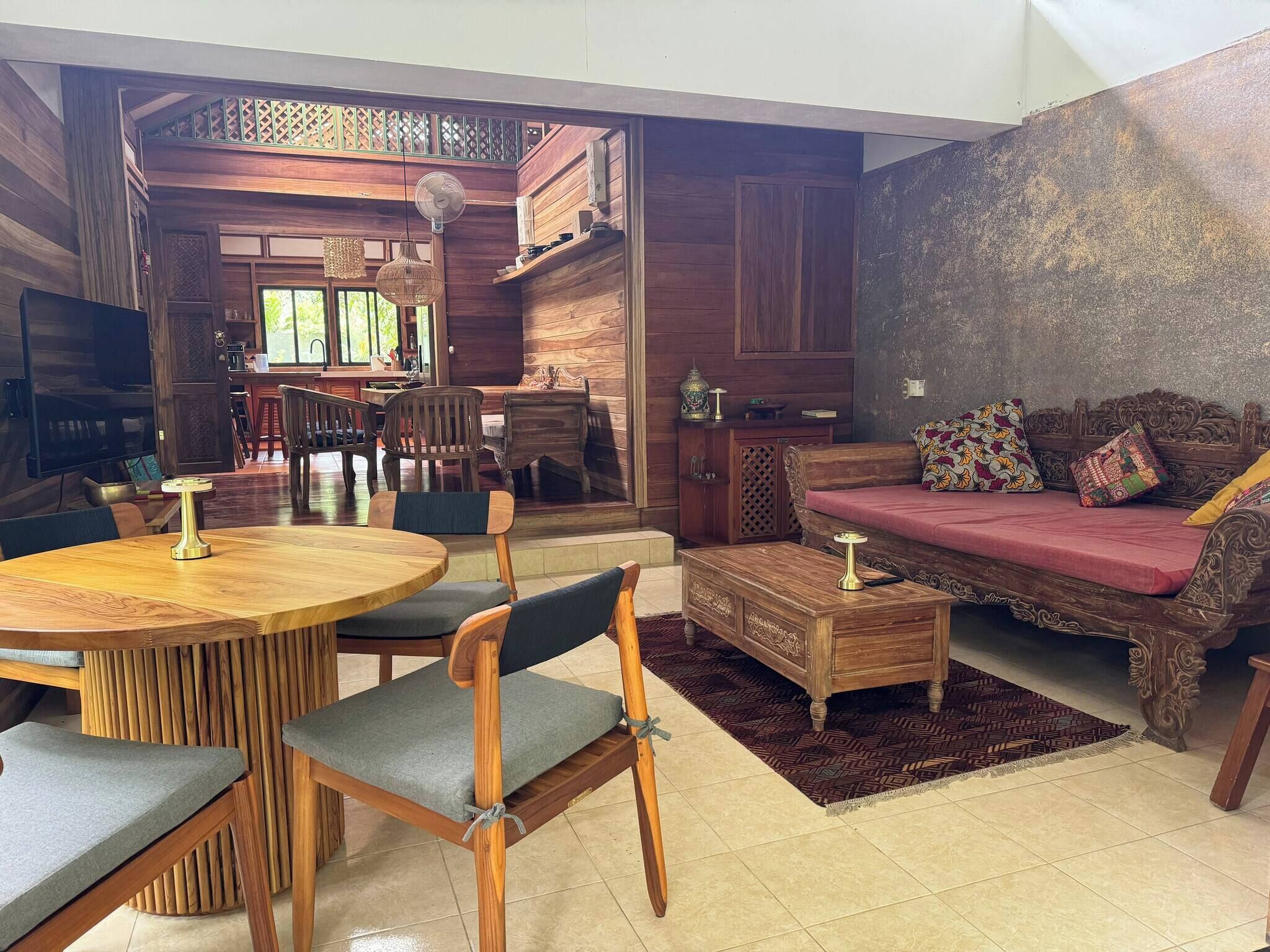 Villa, 2 Bedrooms, Smoking, Private Pool | Living room | Flat-screen TV