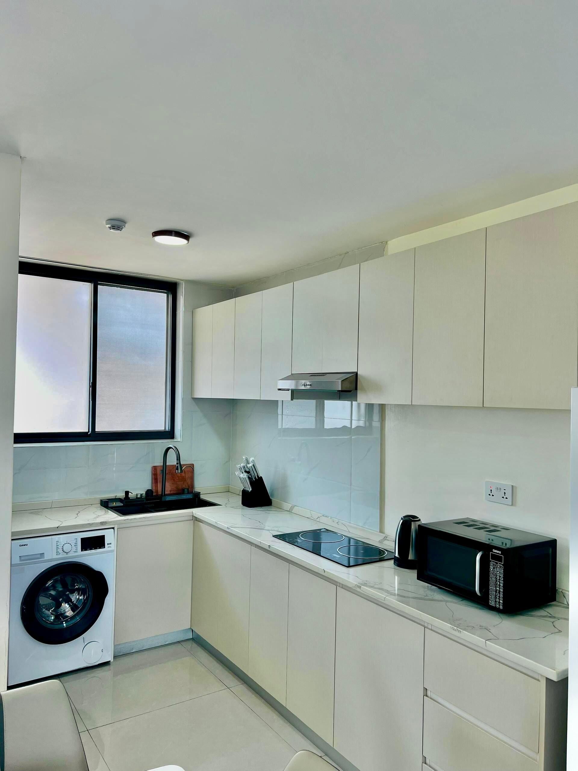 Microwave, oven, stovetop, dishwasher