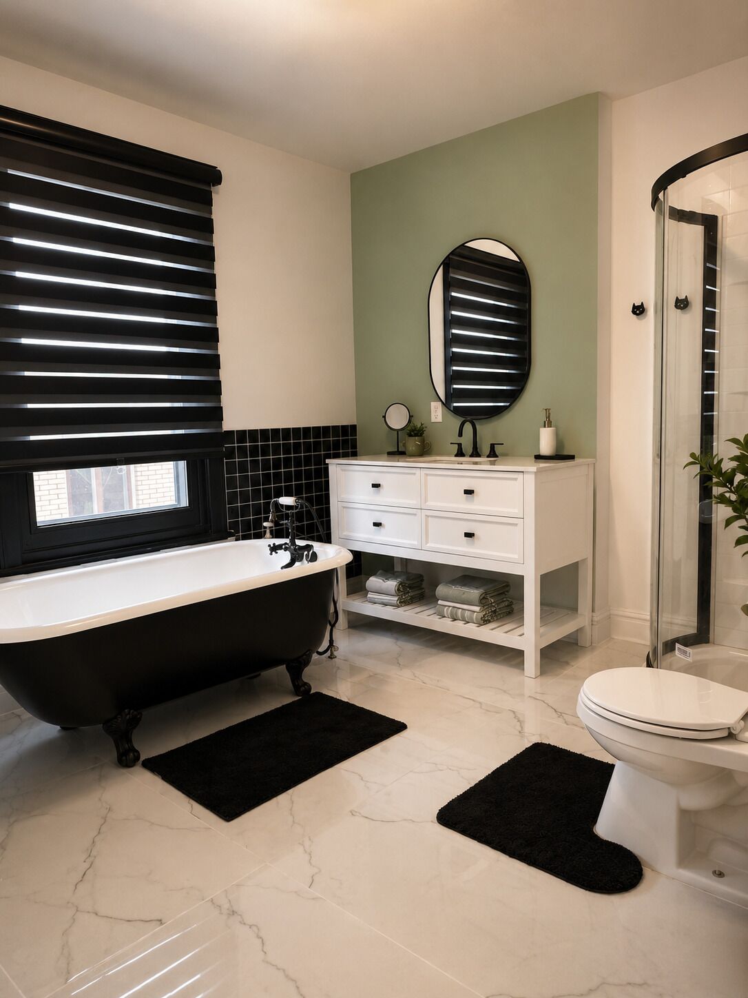 Dusche, Haartrockner, Bidet, Handtücher