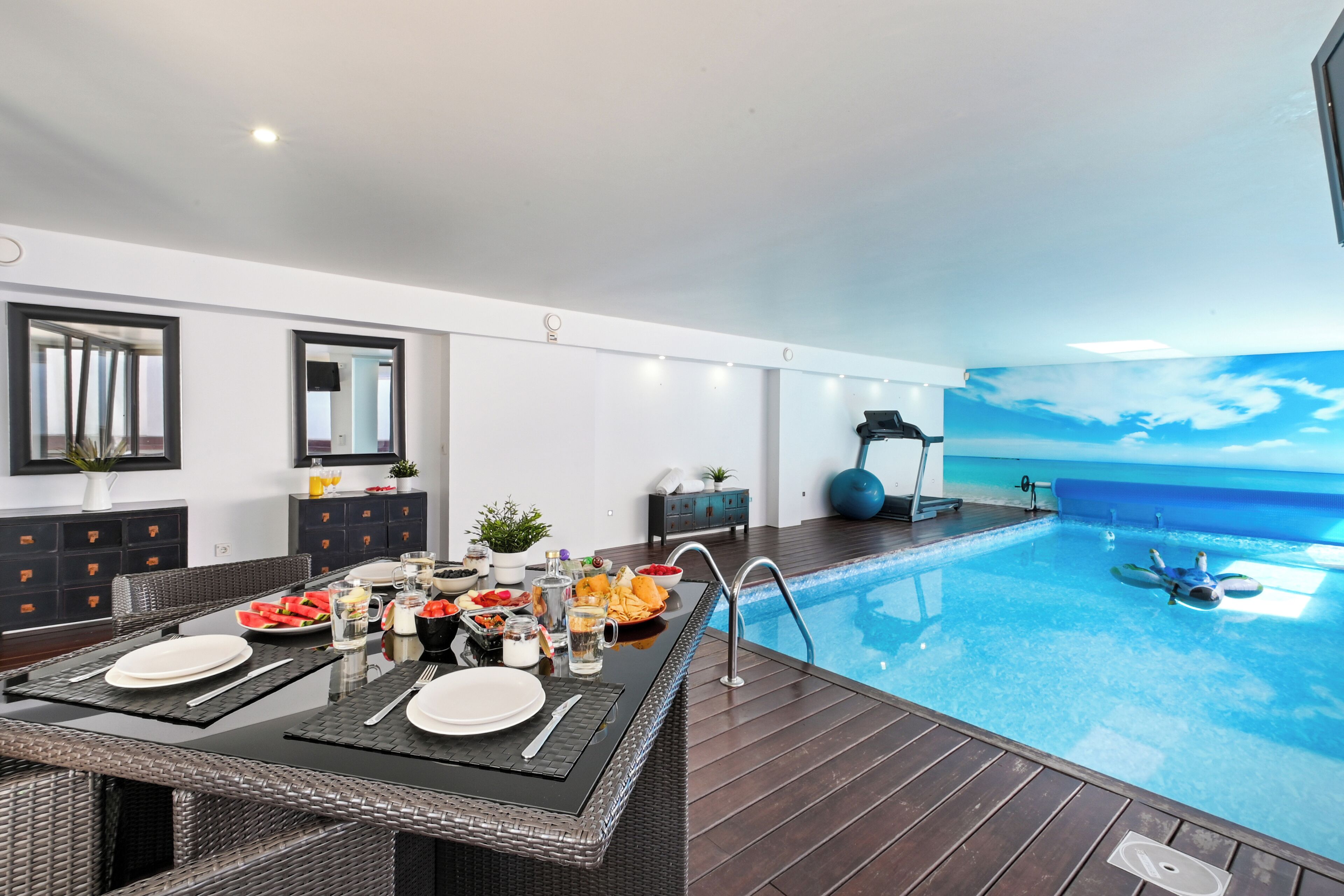 A heated pool