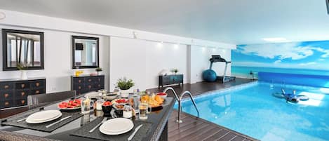 A heated pool