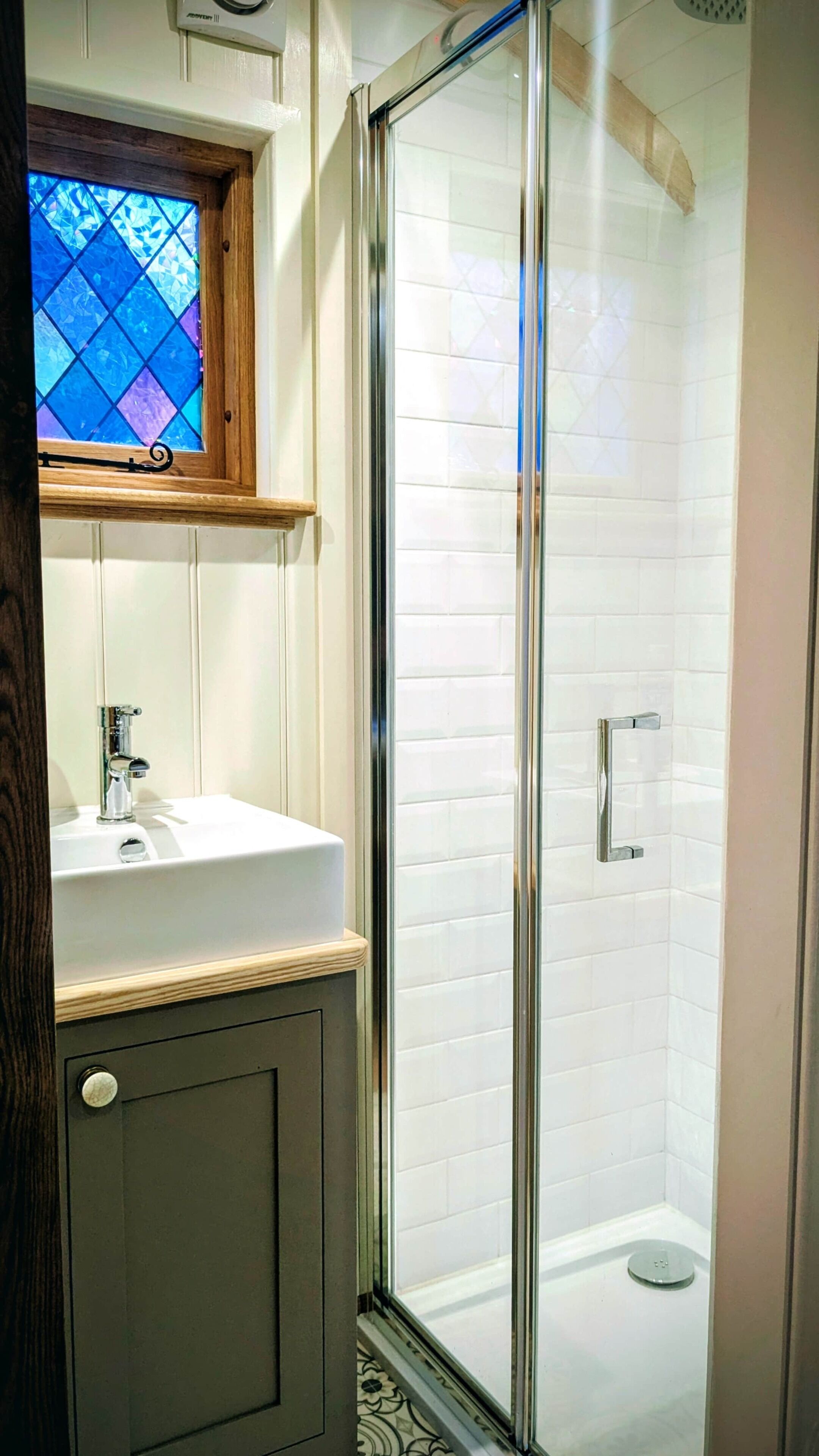 Shower, eco-friendly toiletries, hair dryer, towels