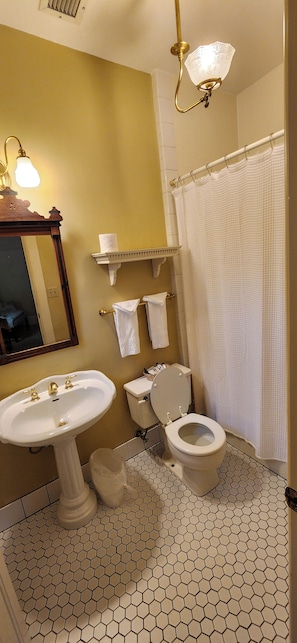 Secador de pelo, toallas, jabón y papel higiénico