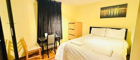 1 間臥室、熨斗/熨衣板、免費無線上網、床單