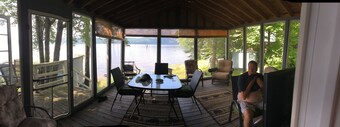 Beautiful views of Echo Lake. Enjoy evenings bug free from the screened in porch