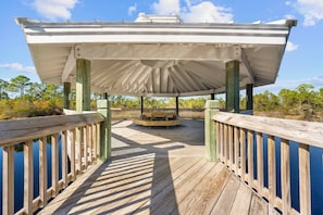 Terrace/patio - Romar Lakes 101C | Ground Floor 3BR w/Lake Views | Walk to Private Beach Access (Orange Beach)