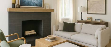 Fernseher, Kamin, Arbeitsbereiche