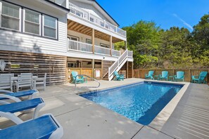 Pool - Wax Turtle: Dog Friendly | Private Saltwater Pool | Game Room (Southern Shores)