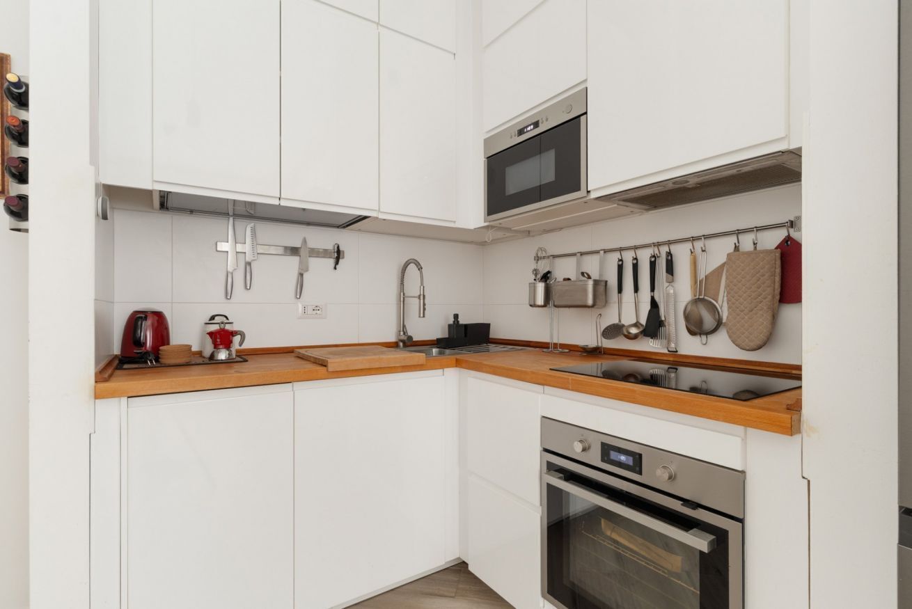 Fridge, microwave, dishwasher