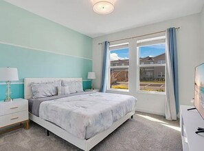 6 slaapkamers, een strijkplank/strijkijzer, wifi, beddengoed