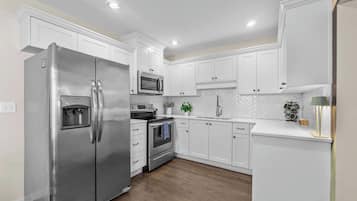 Microwave, oven, stovetop, dishwasher