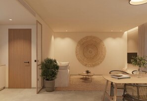 Cofres nos quartos, escrivaninha, espaço de trabalho para notebook