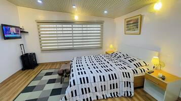 Economy Apartment, Balcony, City View | Desk, laptop workspace, blackout curtains, soundproofing