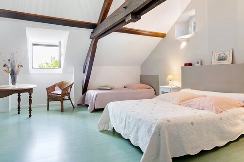 Chambre d’hôtes « Chambre Verte » avec vue montagne, terrasse partagée et Wi-Fi
