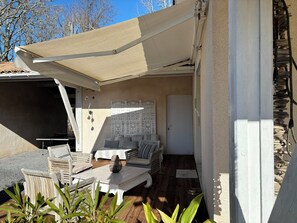 Terrace/patio - Pleasant vacation home for 4 people near the beach Biscarrosse lake (Biscarrosse)
