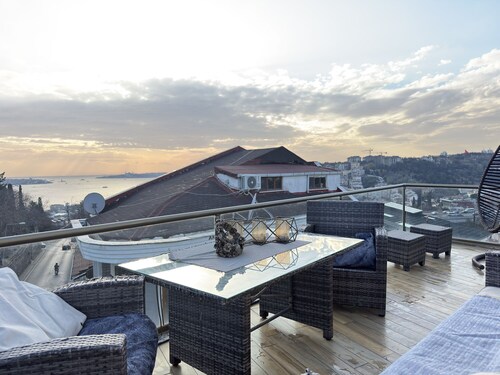 Panoramic Bosphorus View Terrace Flat