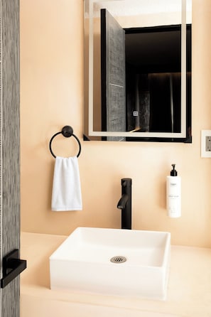 Ducha, jabón, shampoo, papel higiénico