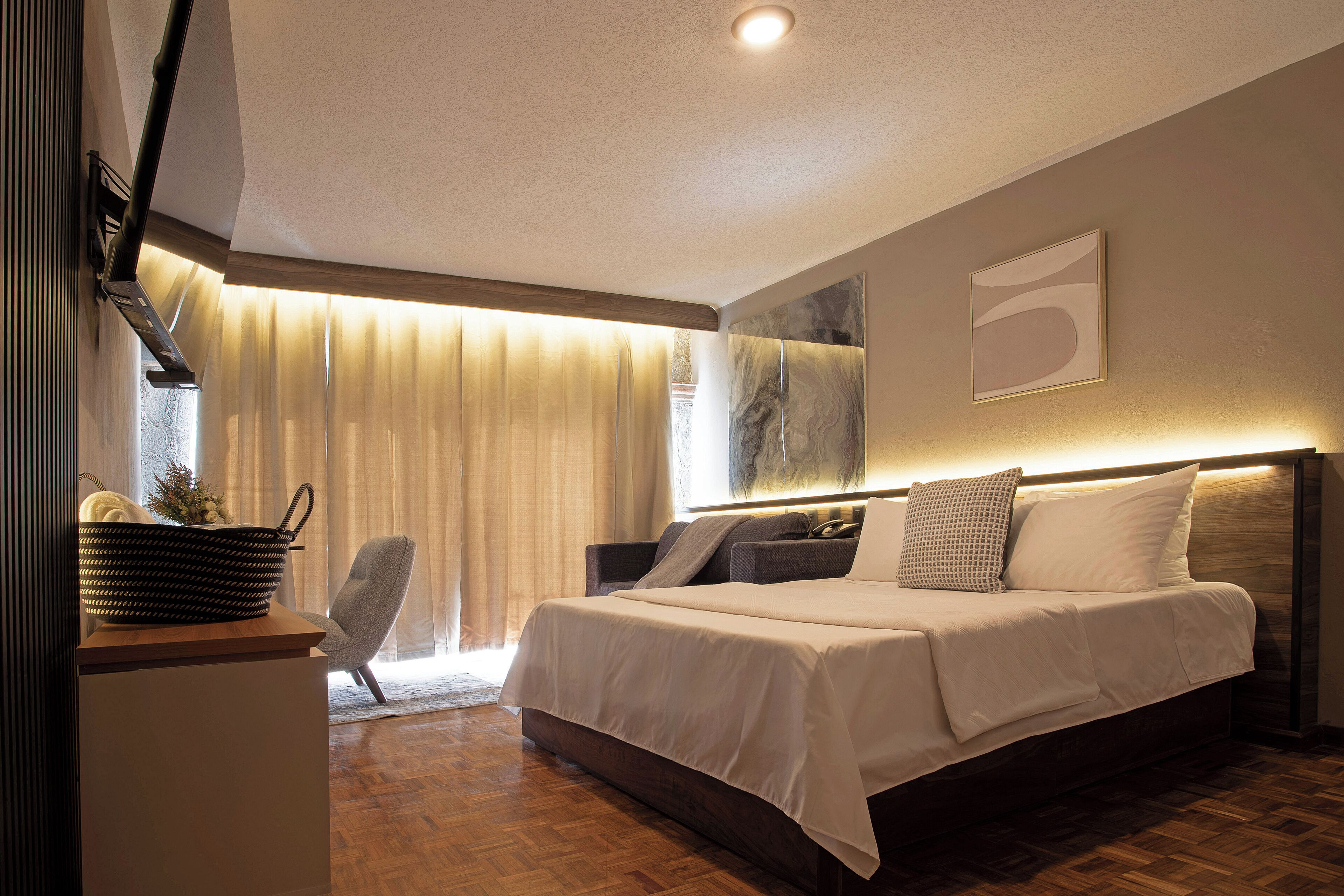 Quarto casal luxo | Roupas de cama premium, edredons de pluma