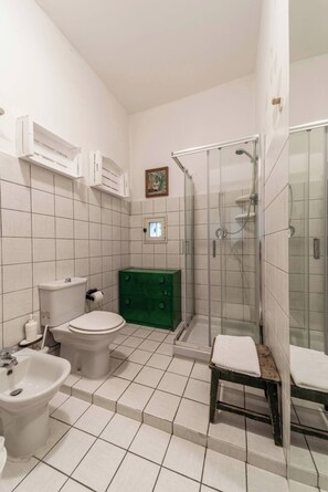 Dusche, Haartrockner, Bidet, Handtücher