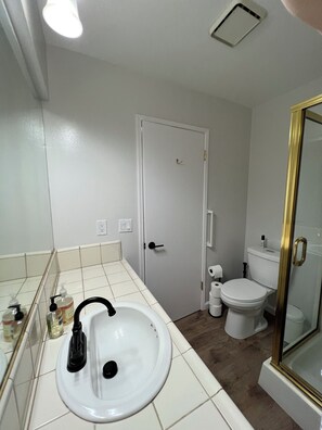 Dusche, Haartrockner, Bidet, Handtücher