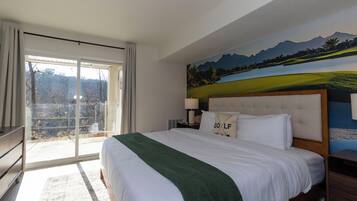 Premium bedding, down comforters, memory foam beds, in-room safe