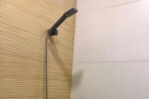 Hair dryer, towels, toilet paper