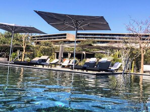 Outdoor pool, a heated pool