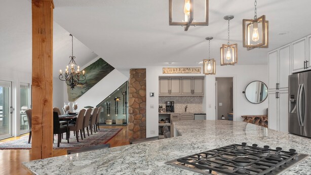 Private kitchen - Peaceful Riverfront Retreat with Stunning Views (Mountain Home)