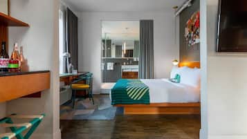 1 soverom, safe på rommet, strykejern/-brett og wi-fi (inkludert)