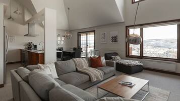 TV, fireplace, stereo