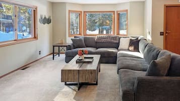 TV, fireplace, offices