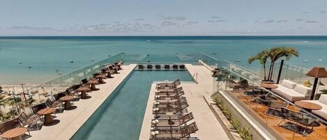 Indoor pool, outdoor pool, open 9:00 AM to 9:00 PM, sun loungers