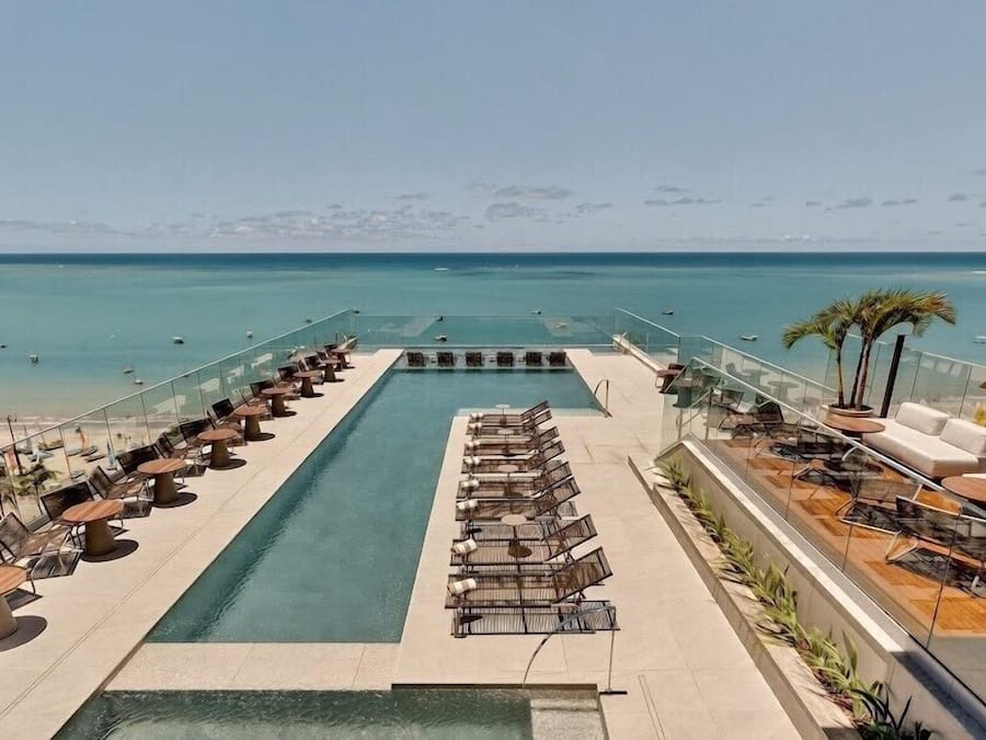 Indoor pool, outdoor pool, open 9:00 AM to 9:00 PM, pool loungers