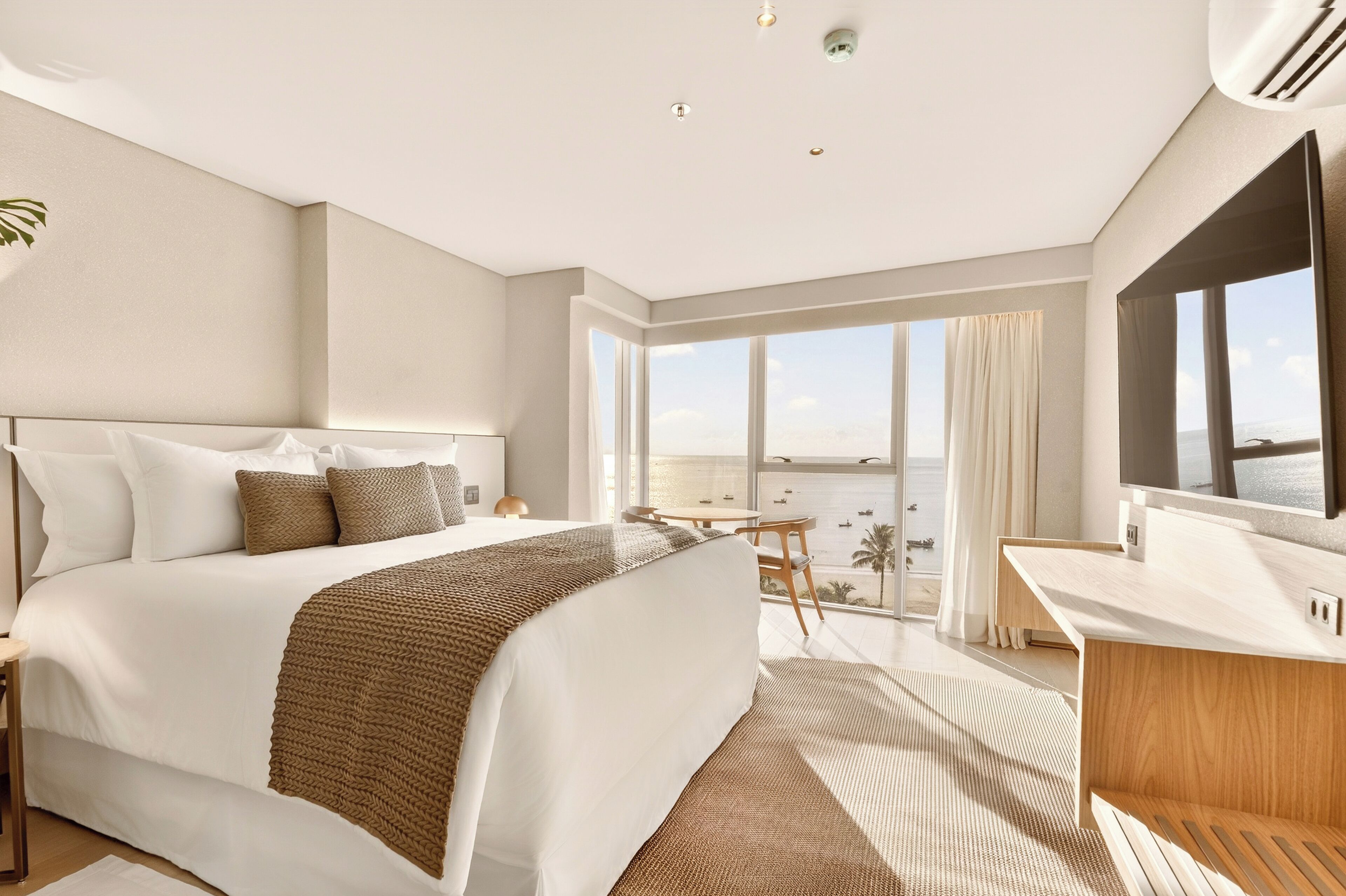 Premium Double Room, Sea View | Egyptian cotton sheets, premium bedding, pillowtop beds, in-room safe