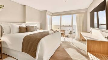 Premium Double Room, Sea View | Egyptian cotton sheets, premium bedding, pillow-top beds, in-room safe