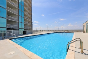 Pool - Luxury Romantic 2BR Beachfront Condo w/ Jet Tub, Ocean View Balcony on Boardwalk (Biloxi)